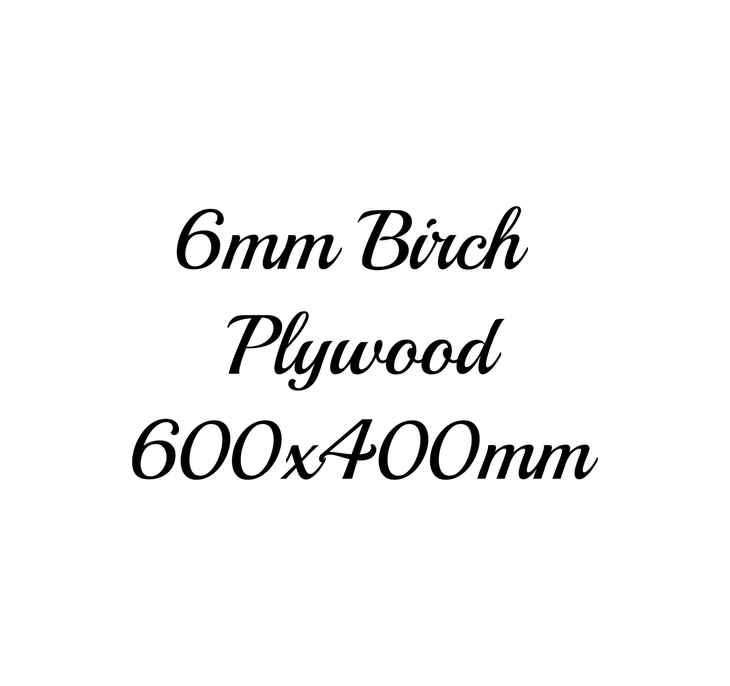 6mm Birch Plywood Laser Safe B/BB Ply sheets 600x400