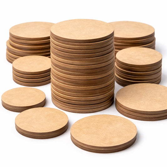 Wooden Miniature Bases Circle Set – 25mm–60mm MDF Gaming Discs