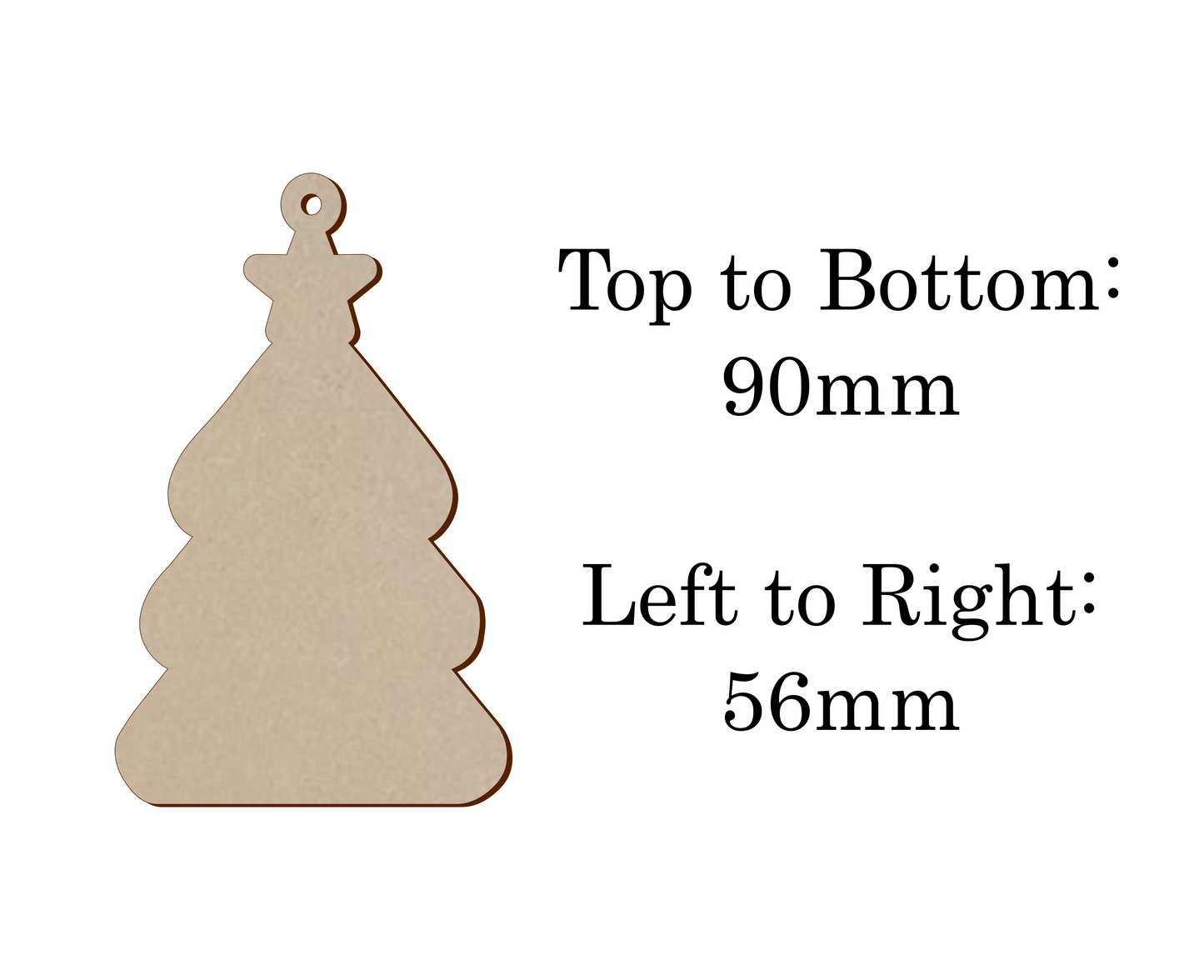 MDF Tree bauble shape - v4