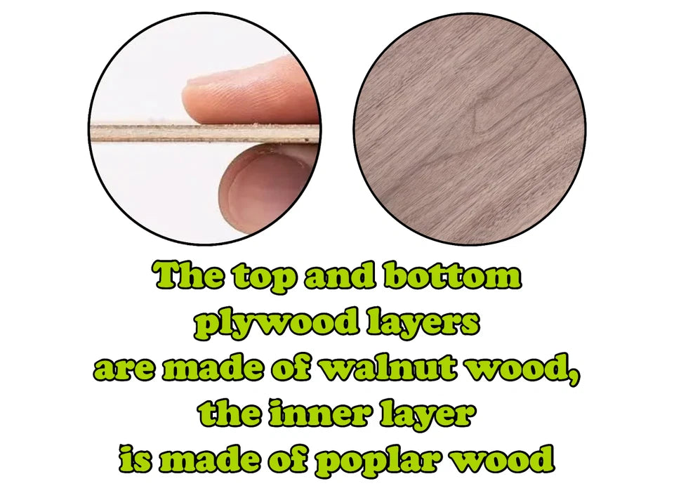 Walnut Plywood Square Coasters 95mm – 3mm Wooden Craft Blanks