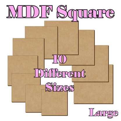 21cm to 30cm Square Shape - 3mm MDF