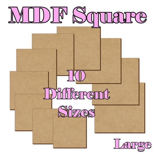 21cm to 30cm Square Shape - 3mm MDF