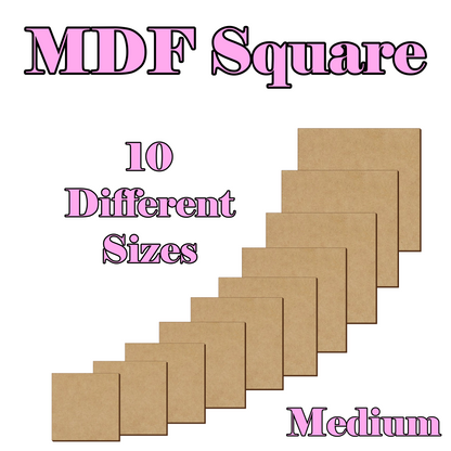 11cm to 20cm Square Shape - 3mm MDF