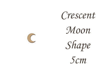 Crescent Moon Shape Card Making or Wall Decor - Many Size - 3mm MDF