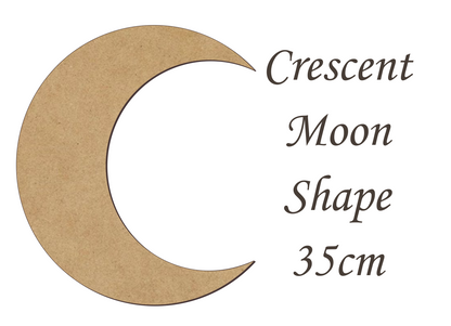 Crescent Moon Shape Card Making or Wall Decor - Many Size - 3mm MDF