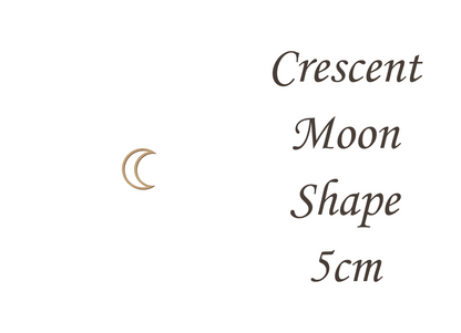 Crescent Moon Empty Middle Shape Card Making or Wall Decor - Many Size - 3mm MDF