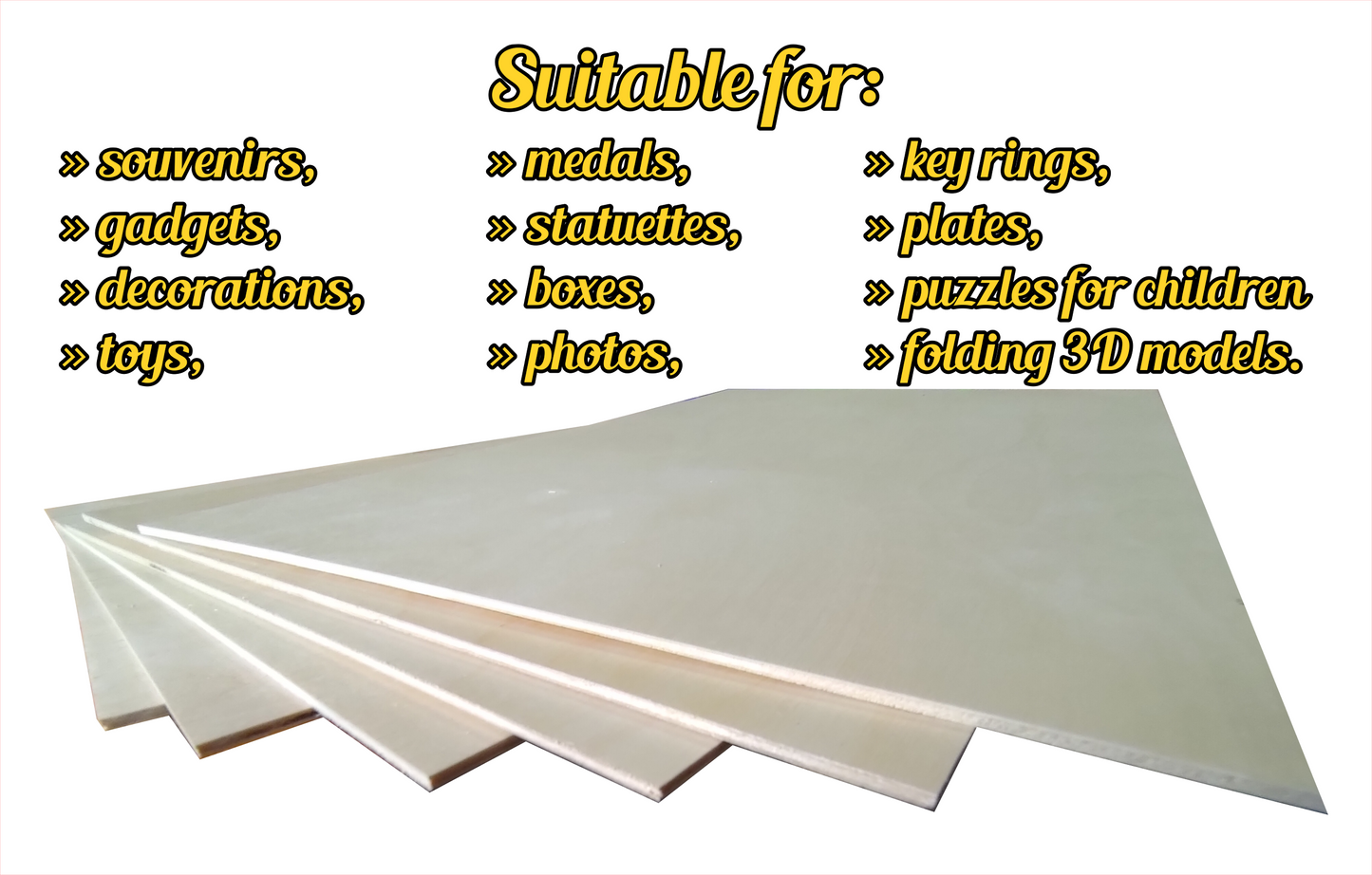 3mm Birch Plywood A4 Ply Sheet Laser B/BB Craft Models Pyrography