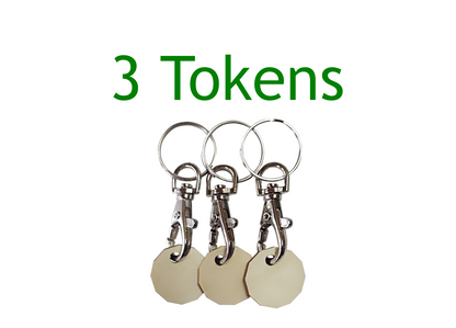 Reusable Shopping Trolley Release Coin, Token with Silver Clasp - Eco-Friendly