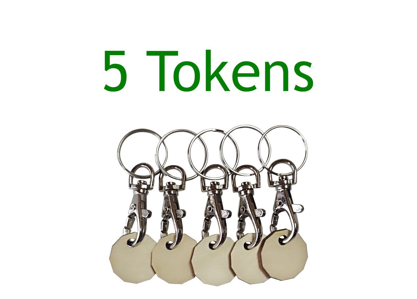 Reusable Shopping Trolley Release Coin, Token with Silver Clasp - Eco-Friendly