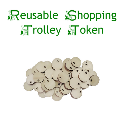 Trolley Token Wooden Release Coin Reusable Token Fob with Hole - Qty Discount