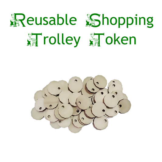 Trolley Token Wooden Release Coin Reusable Token Fob with Hole - Qty Discount