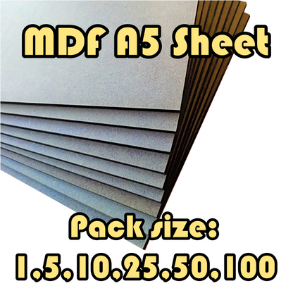 MDF A5 High Quality Wooden Sheets Plain Boards for Laser Cut - Perfect for Craft