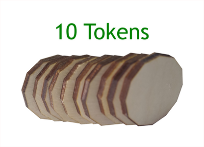 Trolley Token Wooden Release Coin Reusable Token Fob - Qty Discount