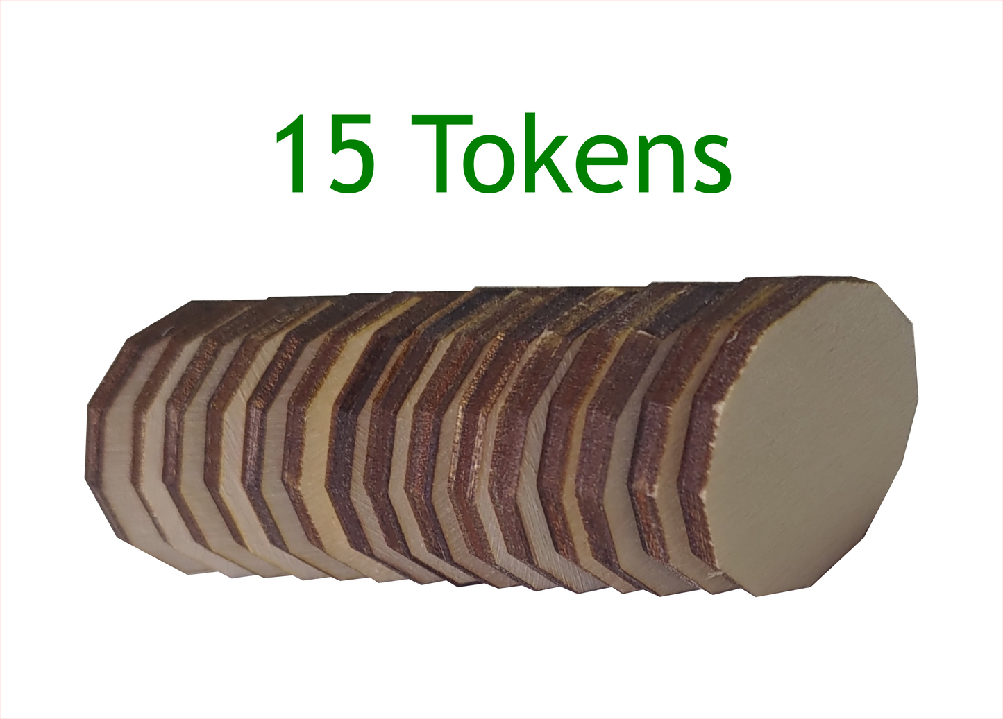 Trolley Token Wooden Release Coin Reusable Token Fob - Qty Discount