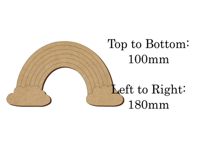 Rainbow + Cloud Craft Shape - Laser Cut - Stay Safe - 3mm MDF